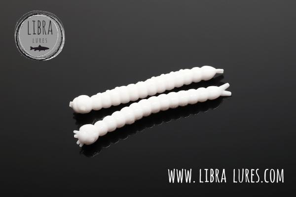 Libra Lures Slight Worm  38mm Cheese white
